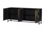 Komoda OXID 180 CM černá/zlatá masiv mango