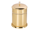 luxusní kartáč na toaletu ALMARA GOLD I s potahem 24 kt zlata, krystal