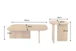 2SET konferenční stolek GATSBY 100/45 CM masiv mango