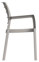 RECANATI plastové křeslo - taupe-šedá RECANATI plastové křeslo - taupe-šedá