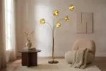 Stojací lampa LIQUID DIAMOND 200 CM zlatá