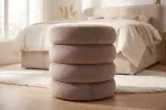 Taburet s ÚP VOQUE 40 CM greige samet