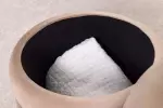 Taburet s ÚP VOQUE 40 CM greige samet