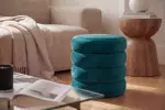 Taburet s ÚP VOQUE 40 CM zelený samet
