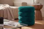 Taburet s ÚP VOQUE 40 CM zelený samet
