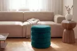 Taburet s ÚP VOQUE 40 CM zelený samet