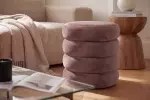 Taburet s ÚP VOQUE 40 CM růžový samet