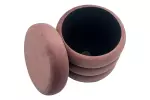 Taburet s ÚP VOQUE 40 CM růžový samet