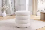 Taburet s ÚP VOQUE 40 CM krémově bílá colin bouclé