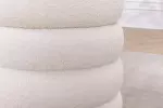 Taburet s ÚP VOQUE 40 CM krémově bílá colin bouclé