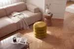 Taburet s ÚP VOQUE 40 CM žlutý samet