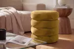 Taburet s ÚP VOQUE 40 CM žlutý samet