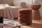 Taburet s ÚP VOQUE 40 CM hnědý samet Taburet s ÚP VOQUE 40 CM hnědý samet