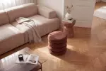 Taburet s ÚP VOQUE 40 CM hnědý samet Taburet s ÚP VOQUE 40 CM hnědý samet