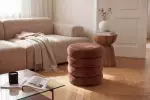 Taburet s ÚP VOQUE 40 CM hnědý samet Taburet s ÚP VOQUE 40 CM hnědý samet