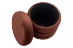 Taburet s ÚP VOQUE 40 CM hnědý samet Taburet s ÚP VOQUE 40 CM hnědý samet