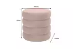 Taburet s ÚP VOQUE 40 CM hnědý samet Taburet s ÚP VOQUE 40 CM hnědý samet