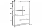 Regál SLIM LINE 185 CM vzhled antracitový mramor
