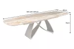 Jídelní stůl INFINITY ONYX 180-220-260 CM keramika rozkládací Jídelní stůl INFINITY ONYX 180-220-260 CM keramika rozkládací