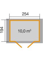 Dřevěný zahradní domek 316 (290 x 217 x 221 cm)