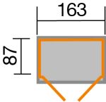 Dřevěný zahradní domek 357 (185 x 105 x 216 cm)