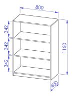 Regál sestavy Office C521