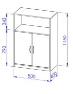 Skříňka sestavy Office C523