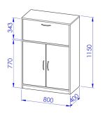 Skříňka sestavy Office C525 Skříňka sestavy Office C525
