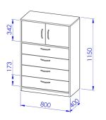 Skříňka sestavy Office C527 Skříňka sestavy Office C527