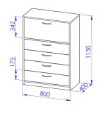 Skříňka sestavy Office C528