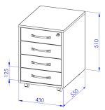 Kontejner na zámek sestavy Office C540