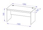Kancelářaký stůl sestavy Office C542 150×70