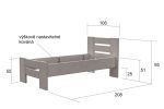 Laminová postel Claudia 90×200