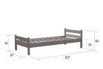 Borovicová postel L808 přírodní 90×200