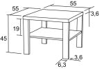 Bradop konferenční stůl Lubko 55×55