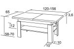 Konferenční stůl RADIM 120(156)x65