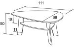 Konferenční stůl Jaroslav - slza 69×111