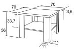 Konferenční stůl Albert 70×70