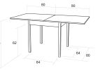 Jídelní stůl LUDVÍK 80/160×80 rozkládací