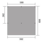 Dřevěný přístřešek na auto Y 612 (5,9x6 m)