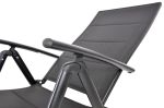 ZWC-235 zahradní polohovací křeslo hliníkové - černá