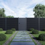 ELEMENT plotový panel WPC 180x180 cm a koncovky - antracit ELEMENT plotový panel WPC 180x180 cm a koncovky - antracit