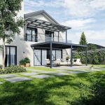 Bioklimatická pergola INTRO DUO 6x4 m, hliník - do stěny Bioklimatická pergola INTRO DUO 6x4 m, hliník - do stěny