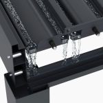 Bioklimatická pergola INTRO DUO 8x4 m, hliník - do stěny