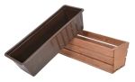 Truhlík MODERN 51 cm - s plastovým květináčem, hnědá