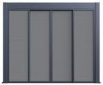 posuvná ZÁSTĚNA 3 m pro bioklimatickou pergolu - šedočerná posuvná ZÁSTĚNA 3 m pro bioklimatickou pergolu - šedočerná