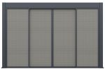 posuvná ZÁSTĚNA 4 m pro bioklimatickou pergolu - šedočerná posuvná ZÁSTĚNA 4 m pro bioklimatickou pergolu - šedočerná