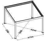 Luxusní ELEKTRICKÁ bioklimatická pergola  PRESTIGE 4x4 m, hliník - volně stojící