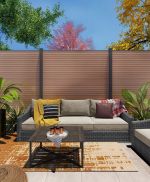 MODERN plotový panel WPC 180x180 cm HORIZONTÁLNÍ i VERTIKÁLNÍ a koncovky - teak MODERN plotový panel WPC 180x180 cm HORIZONTÁLNÍ i VERTIKÁLNÍ a koncovky - teak