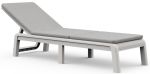 ATLAS (MALLORCA) lehátko s poduškou - bílá/světle šedá